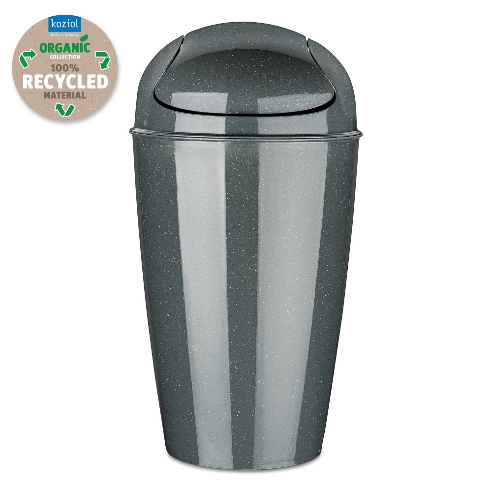 DEL XL Swing-Top Wastebasket 30l recycled ash grey