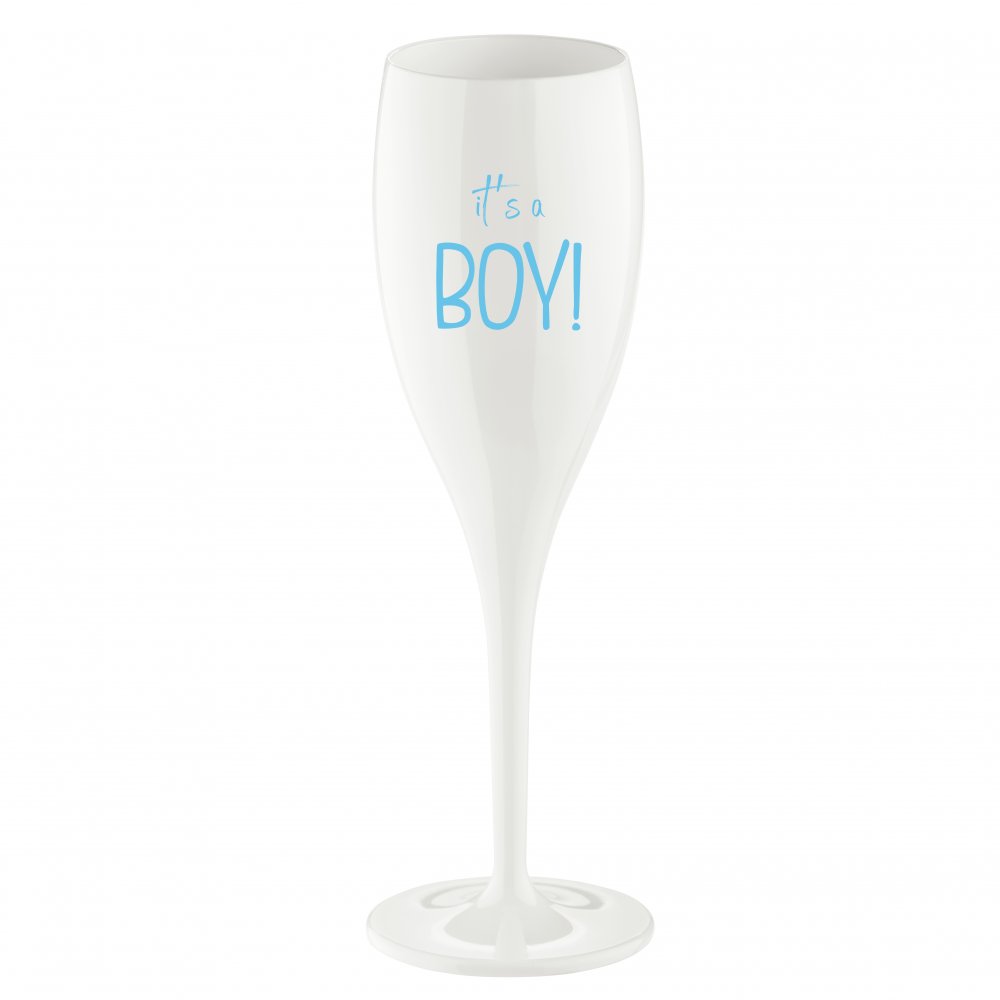 CHEERS NO. 1 IT S A BOY Superglas 100ml with print cotton white